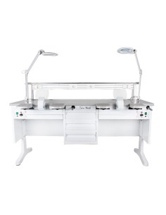 Puesto de Trabajo Doble con 2 Aspiradores y 2 Lámparas Bader 2