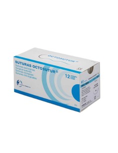 Octosutur Seda 3/8 Cír.Tri. 2/0 Hebra 75cm Negra Caja 12uds Clarben