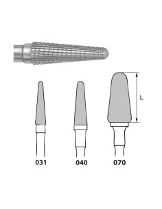 Fresa Carburo H79FSQ.104 PM Laboratorio Cortador Resina Acrílica 1u Komet