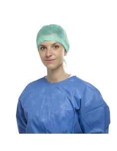 Gorro Quirúrgico Azul Desechables con Lazo 100 uds Alle Dental 2