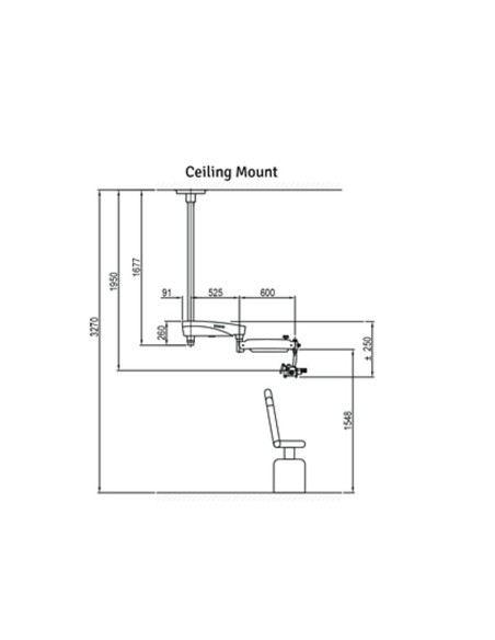 Microscopio Dental PRIMA DNT Premium Nuvar 10 Soporte Techo Labomed