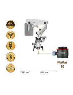 Microscopio Dental PRIMA DNT Premium Nuvar 10 Montaje a Pared Labomed