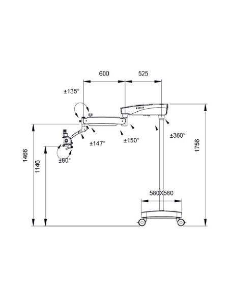 Microscopio Dental PRIMA DNT Premium Móvil Nuvar 20 Labomed