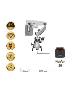 Microscopio Dental PRIMA DNT Premium Nuvar 20 Montaje a Pared Labomed 2