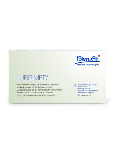Lubrimed Grasa Lubricante Mantenimiento Instrumental Rotatorio Caja 6 cartuchos Bien Air