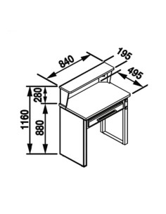 Mesa de Trabajo Metálica 1 Puesto Mestra 2