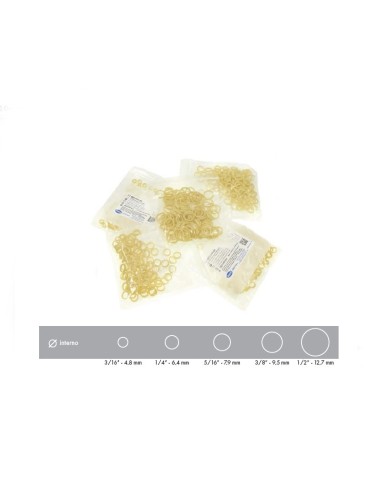 Elásticos Extraoral Fuertes Látex Ortodoncia Bolsa 100 unidades Leone