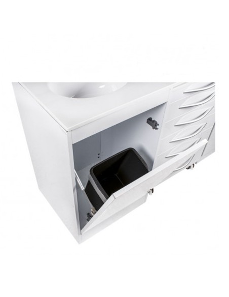 Conjunto Mobiliario Triple Módulo con Encimera, Grifo Automático y Lavabo Izquierda Bader