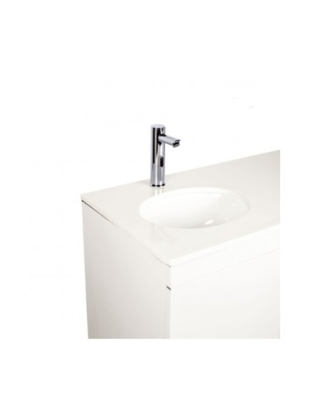 Conjunto Mobiliario Triple Módulo con Encimera, Grifo Automático y Lavabo Izquierda Bader