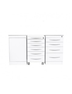 Conjunto Mobiliario Triple Módulo con Encimera Tipo Silestone Bader