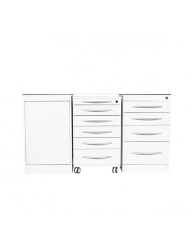 Conjunto Mobiliario Triple Módulo con Encimera Tipo Silestone Bader