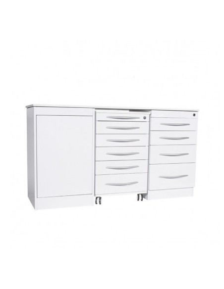 Conjunto Mobiliario Triple Módulo con Encimera Tipo Silestone Bader