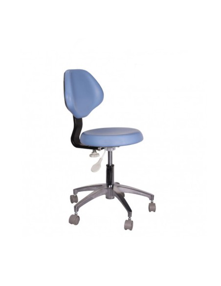 Taburete Clínica Dental Stool Base Giratoria y Respaldo Bader