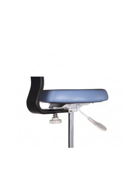 Taburete Clínica Dental Stool Base Giratoria y Respaldo Bader