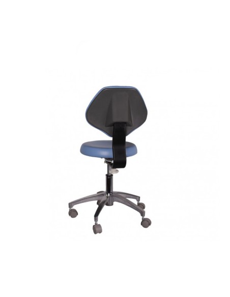 Taburete Clínica Dental Stool Base Giratoria y Respaldo Bader