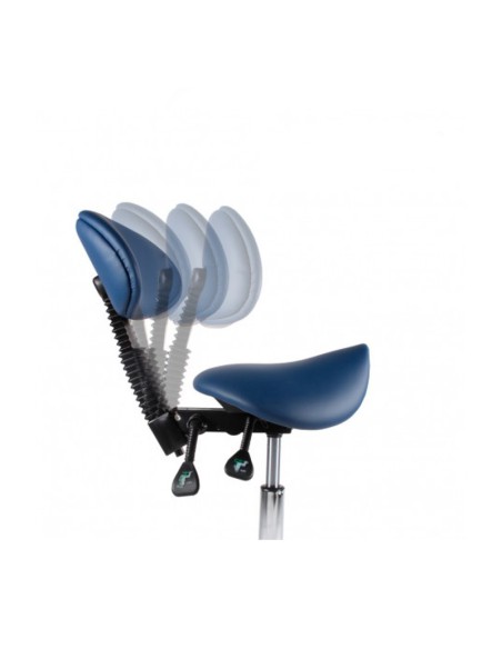 Taburete Clínica Dental Comfort Stool con Respaldo Regulable Bader