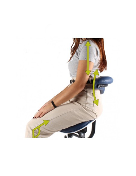 Taburete Clínica Dental Comfort Plus Stool con Base Giratoria Bader