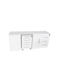 Mobiliario Modular Cuádruple Push-on, Encimera, Cajoneras, Sin Lavabo Bader