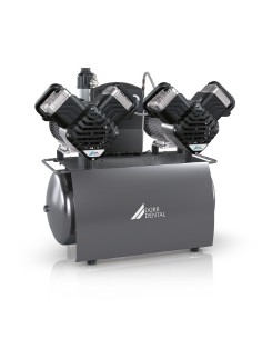 Compresor de Aire Durr Duo Tandem 230V 2 Motores 4 Cilindros, Secador, Filtro Anti Virus y Depósito 50 Litros
