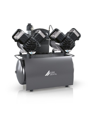 Compresor de Aire Durr Duo Tandem 230V 2 Motores 4 Cilindros, Secador, Filtro Anti Virus y Depósito 50 Litros