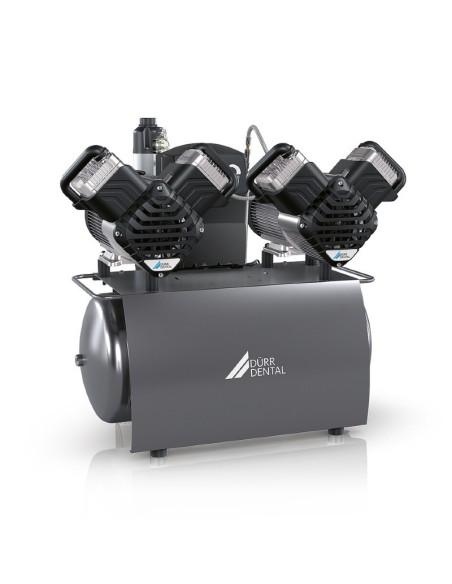 Compresor de Aire Durr Duo Tandem 230V 2 Motores 4 Cilindros, Secador, Filtro Anti Virus y Depósito 50 Litros