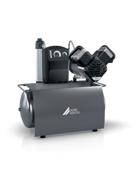Compresor Aire Durr Duo Tandem con Secador de Membrana, Filtro Anti Virus, 50L para 2 Usuarios, Ampliable