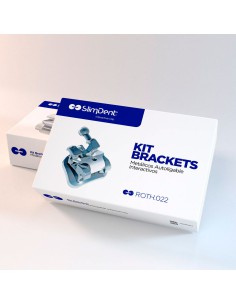 Kit Brackets Metálicos Autoligable Interactivos 20 + 8 Tubos SlimDent 2
