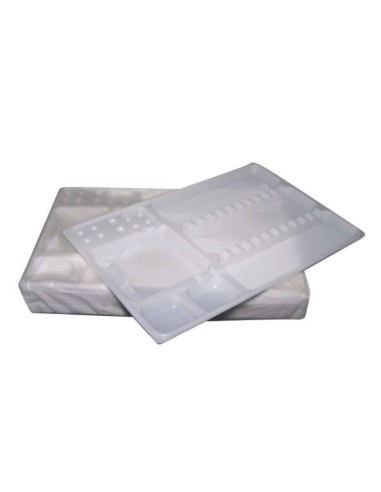 Bandejas Desechables 28x18cm Plástico Atóxico Caja 400 uds Omnia