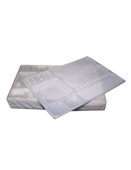 Bandejas Desechables 28x18cm Plástico Atóxico Caja 400 uds Omnia
