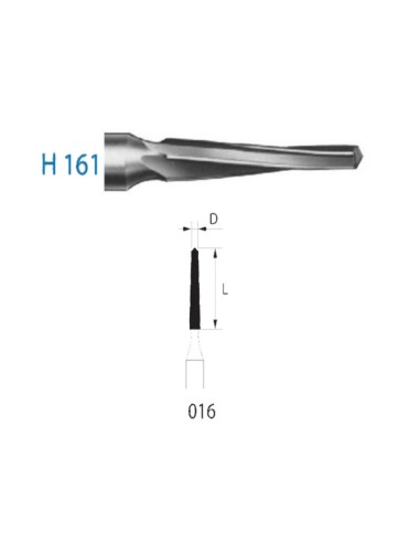 Fresa Cirugía Carburo H161.314.012 FG Clínica 5 uds