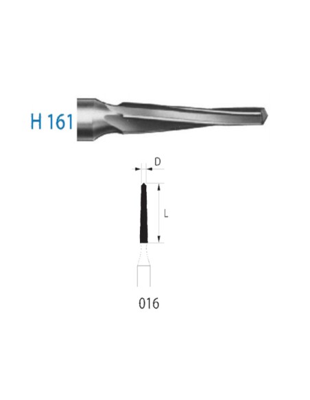 Fresa Cirugía Carburo H161.314.012 FG Clínica 5 uds
