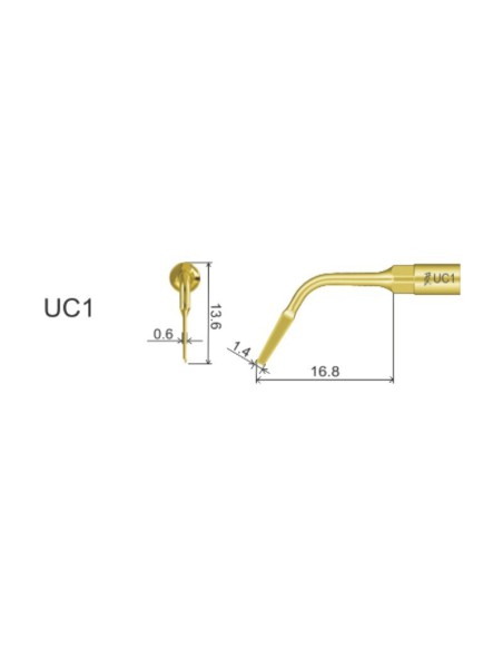 Punta Cirugía UC1, Ultrasonidos, Extracción, para Mectron y UltraSurgery Woodpecker