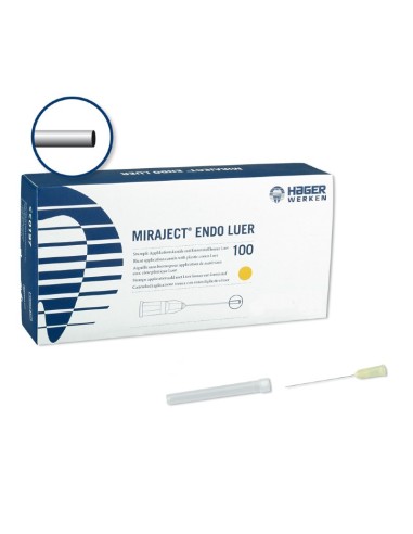 Agujas Miraject Endo Luer 25G 0,5x40mm 100uds.