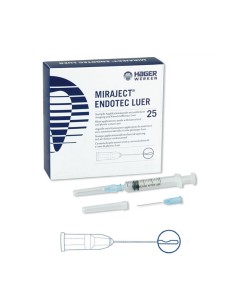 Agujas Miraject Endotec Luer 25G 0,5x40mm 100uds.
