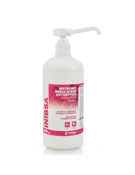 Instrunet Scrub Antiséptico Piel Sana, Clorhexidina, Botella Dosificadora Gel 500ml.