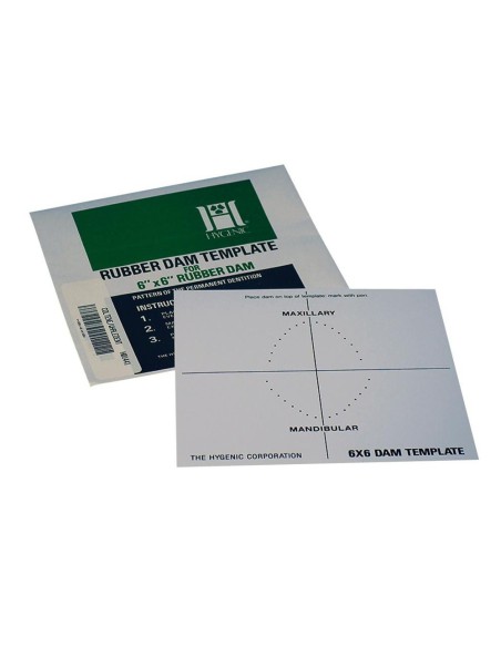 Plantilla Impresa 152x152mm para Dique Dental 1 unidad Hygenic
