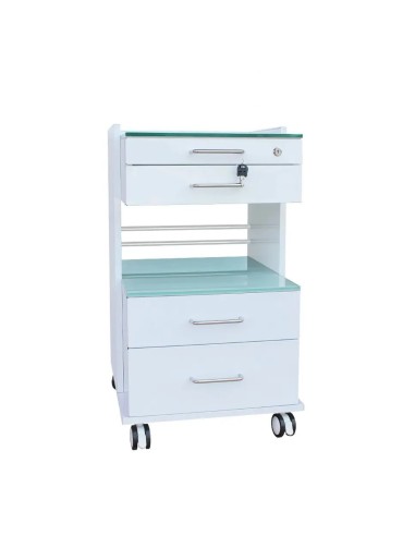 Carro Doble Encimera Cristal 3 Cajones Atenea Bader