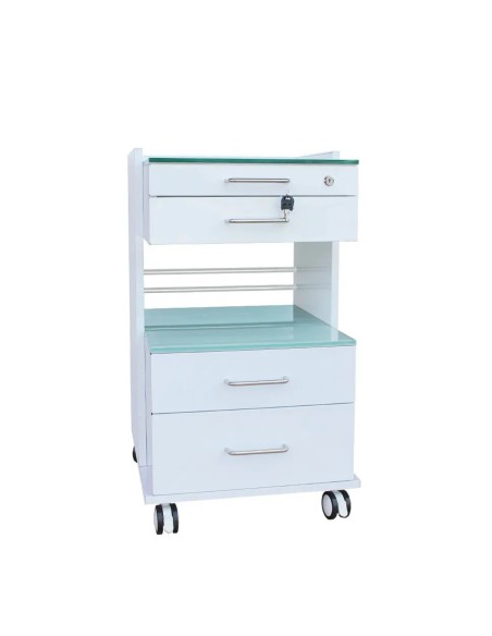 Carro Doble Encimera Cristal 3 Cajones Atenea Bader