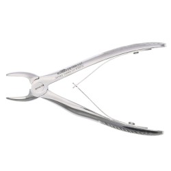 Fórceps de incisivos superiores de punta fina.