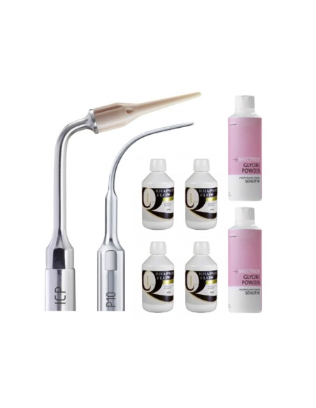 Kit Perio Mectron, Scaler ICP, Insert P10, Glycine Sensitive y Rhapsody Flow