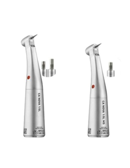 Contraángulo Nova 1:5 L Micro Series Multiplicador Rojo con Luz Bien Air