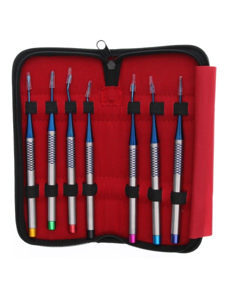 Kit Luxadores Extracción Microcirugía Inox Titanio 7 Instrumentos Masters