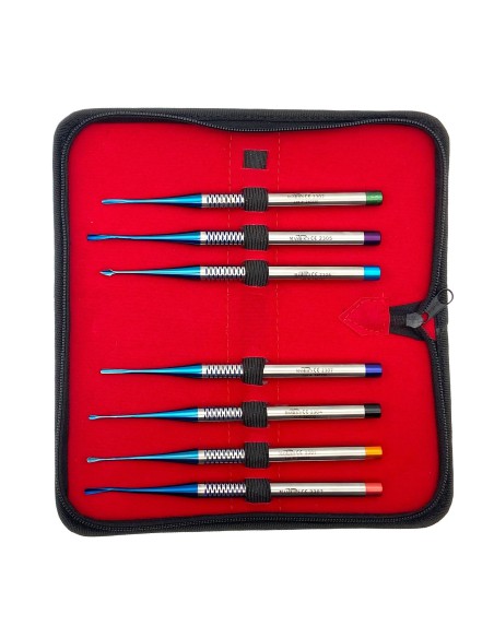 Kit Luxadores Extracción Microcirugía Inox Titanio 7 Instrumentos Masters