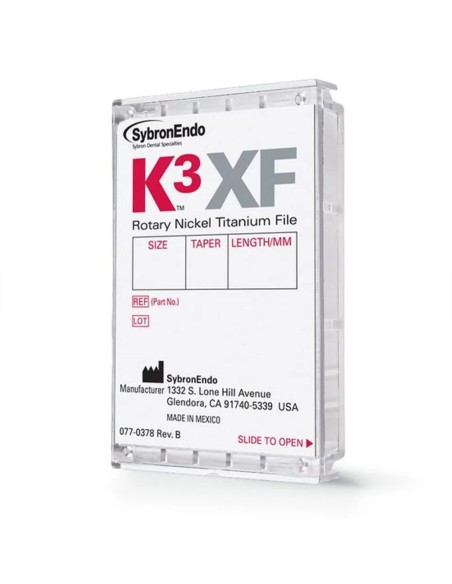 Limas Rotatorias K3XF G-Pack Ni-Ti 25 mm 5 uds Kerr