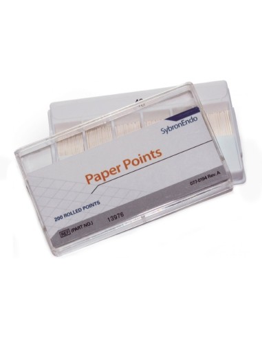 Puntas de Papel Absorbente, Endodoncia, Caja 200 unidades Kerr