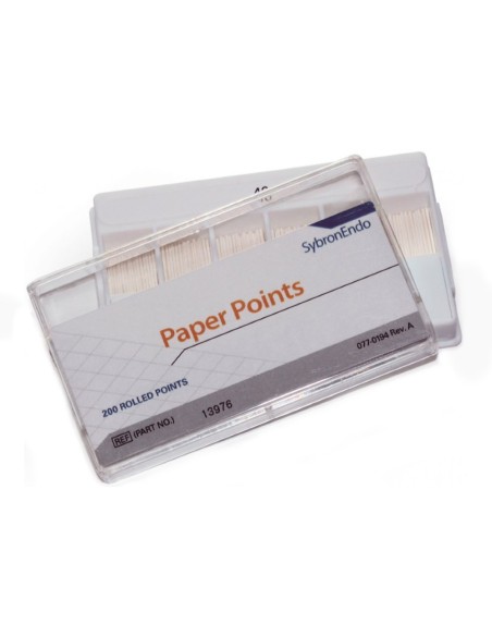 Puntas de Papel Absorbente, Endodoncia, Caja 200 unidades Kerr