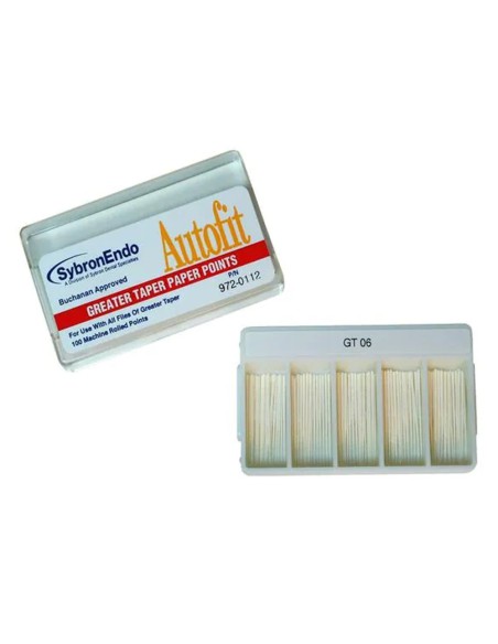 Puntas de Papel Autofit Greater Taper Bolsa 100 unidades Kerr