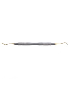 Instrumento para Cemento 761G, Doble, mod. 1 Espátula - Bolita 1mm Mango Tornado Gold Line Masters