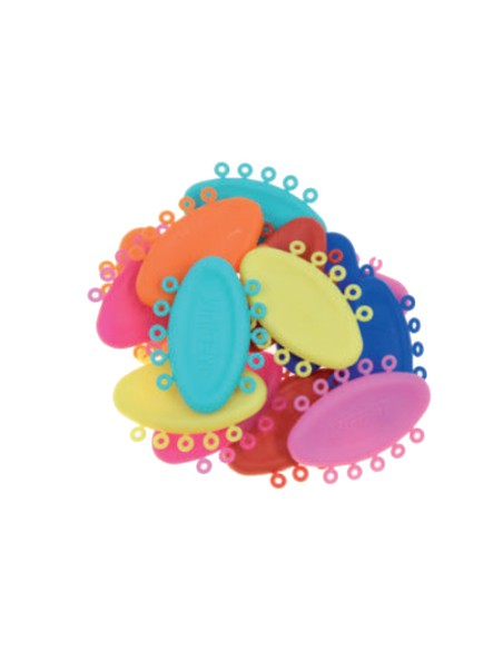 Ligaduras Elásticas Mini Módulos, Medio Ø1,3mm Caja 200 piezas Leone