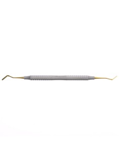 Espátula Composite Curva 2,2mm Mango Tornado Gold Line Titanium Masters